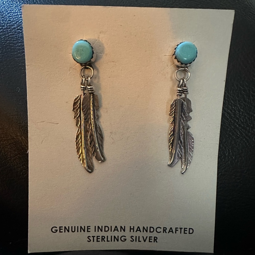 NWT Kingman SS Turquoise Earrings